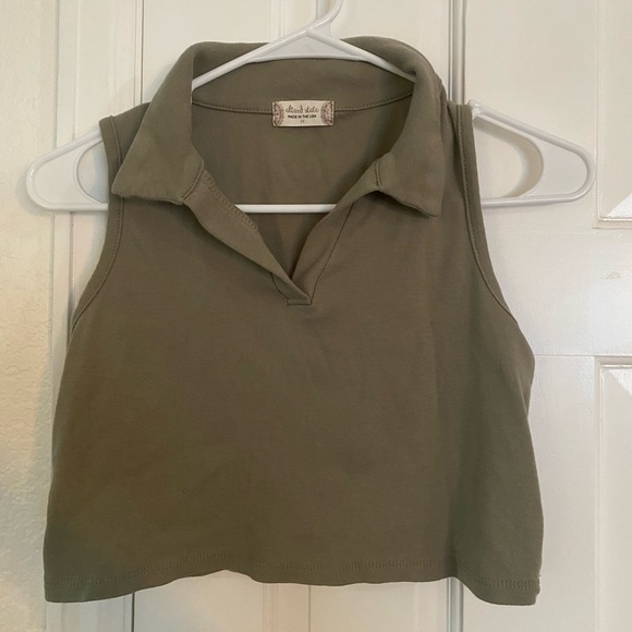 Altar’d State Cropped Polo Tank - Picture 1 of 3